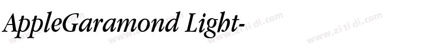 AppleGaramond Light字体转换